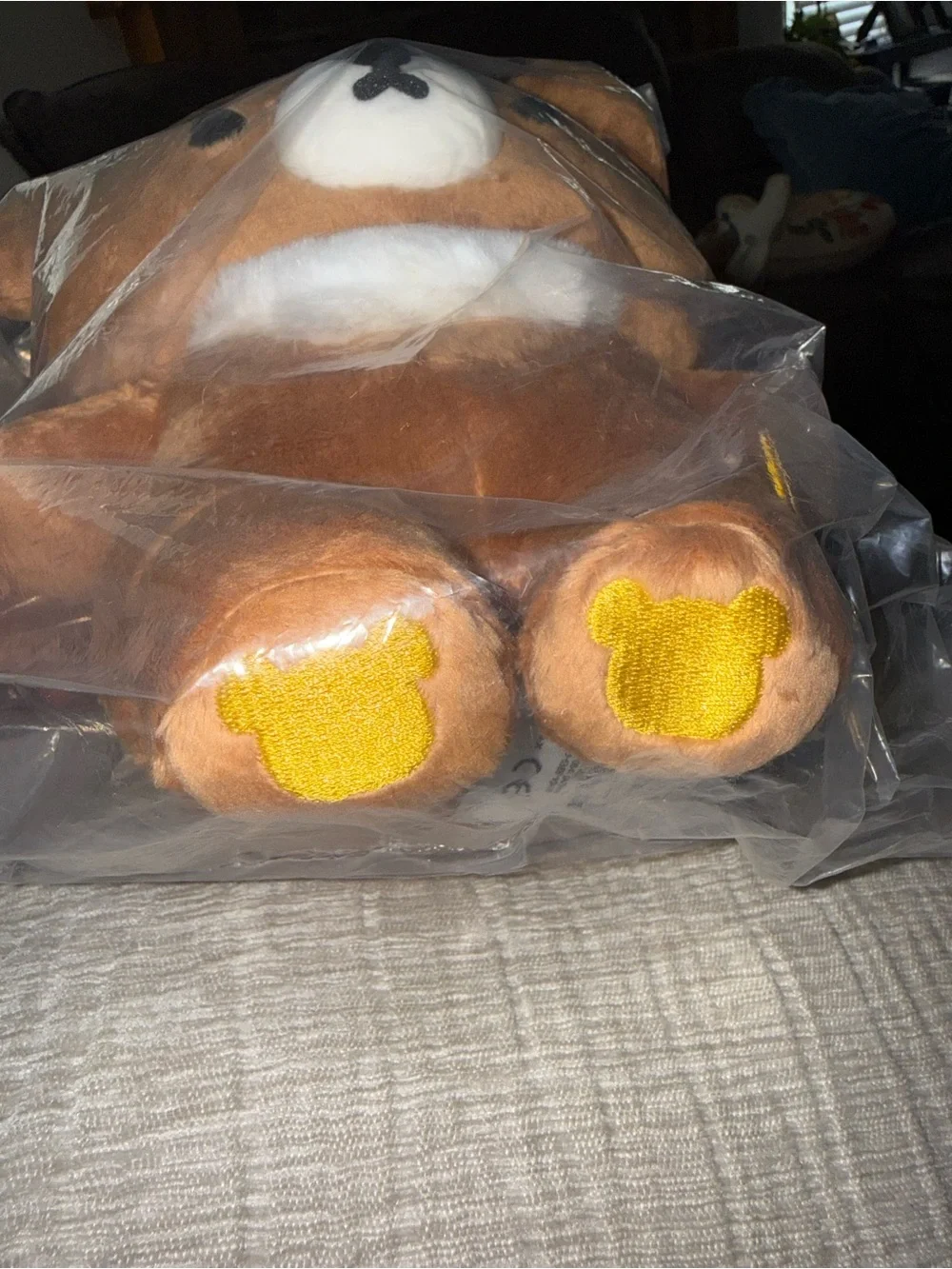 Authentic San-X Chairoikoguma Bear Plush Stuffed Toy Medium